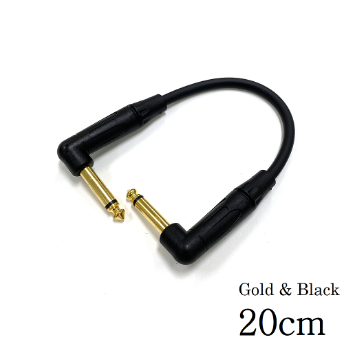 Hence Gold &amp; Black Cable 20cm 이펙터 패치케이블